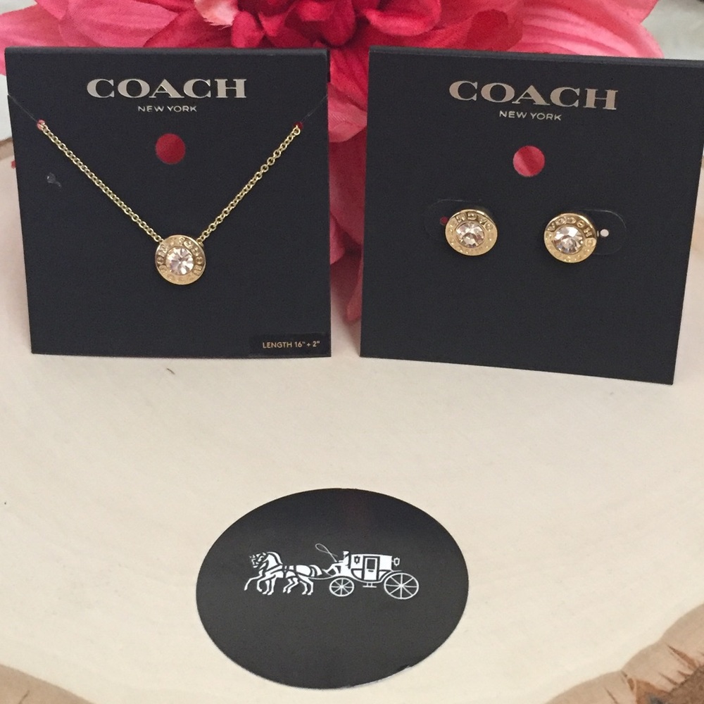 COACH Open Circle Strand Earrings and necklace 🆕